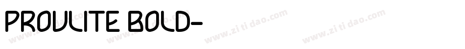 ProvLite Bold字体转换